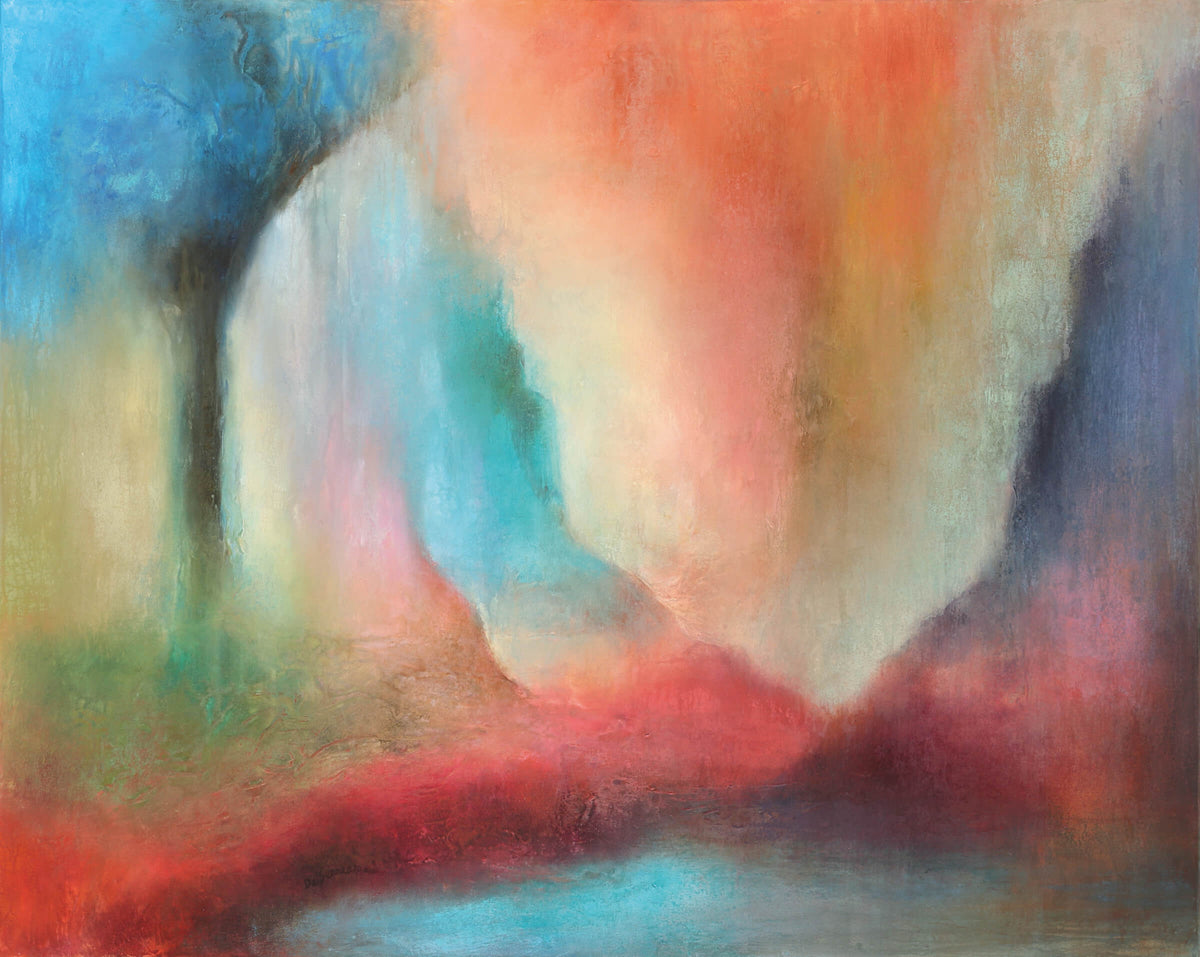 Art abstrait ‘À la Prologue d’Éden’ par l'artiste Chantal De Serres
