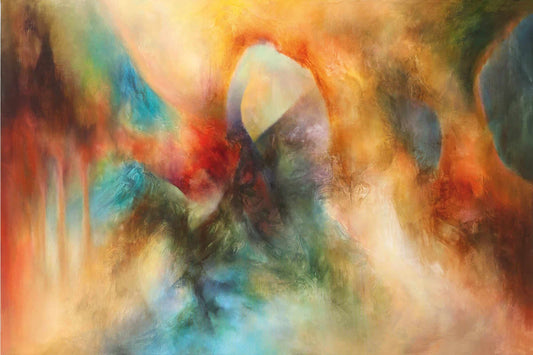Art abstrait ‘En ce lieu prodigieux ’ par l'artiste Chantal De Serres