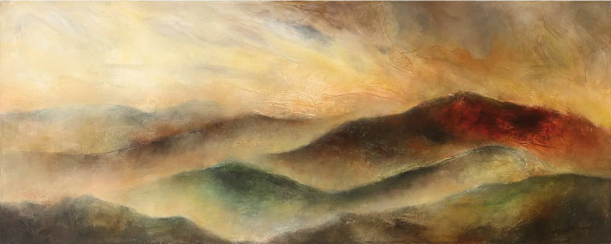 Art abstrait ‘Panoramique III’ par l'artiste Chantal De Serres