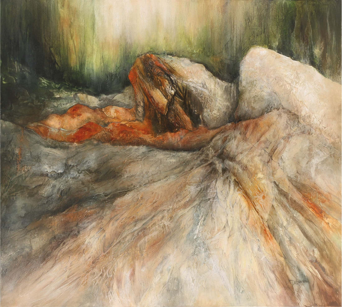 Art abstrait ‘L'Oeuvre de Dieu II’ par l'artiste Chantal De Serres
