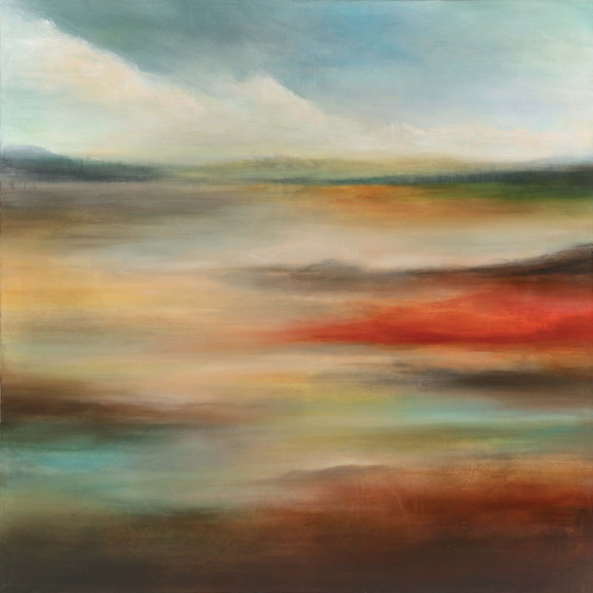 Art abstrait ‘Winsome Day I’ par l'artiste Chantal De Serres
