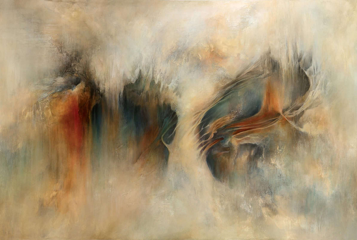 Art abstrait ‘La souche de mon existence’ par l'artiste Chantal De Serres