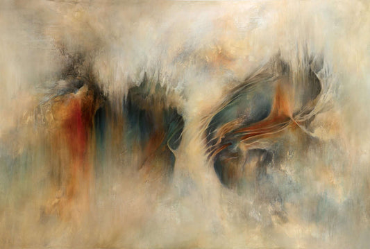 Art abstrait ‘La souche de mon existence’ par l'artiste Chantal De Serres